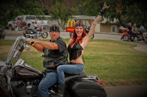 Friendly Waving By Redhead At Sturgis Motorcycle Usa Com