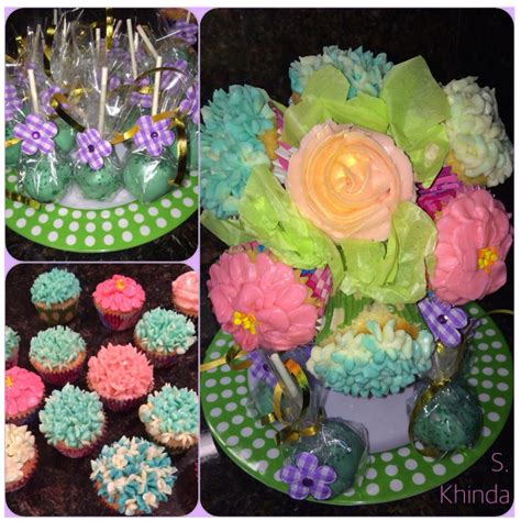 Floral cupcakes & floral bouquet | Floral cupcakes, Pretty food, Floral bouquets