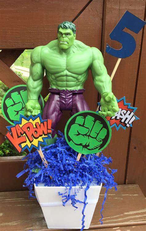 Superhero Centerpiece Hulk Party Marvel Party Avengers Party