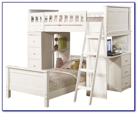 Twin Over Full Bunk Bed With Desk And Storage Desk Home Design