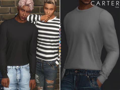 Carter Top By Plumbobs N Fries At Tsr Sims 4 Updates