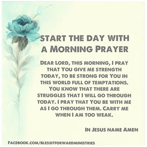 Morning Prayer Morning Prayers Prayers Dear Lord