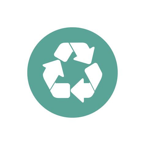 Recycle Icon On Green Circle Graphic Illustration Download Free