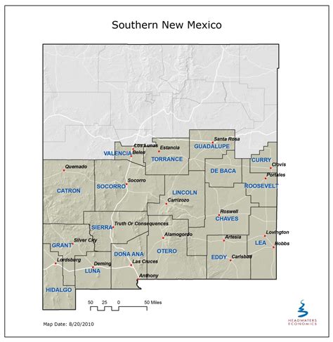Southern New Mexico Map Tourist Map Of English