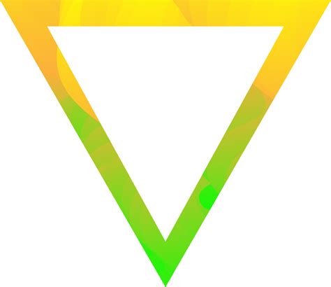 Marco Triangular Decorativo Con Degradado Amarillo Verde Forma