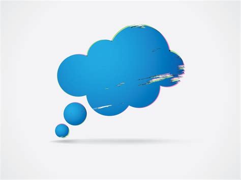 Premium Vector Cloud Shaped Speech Bubble