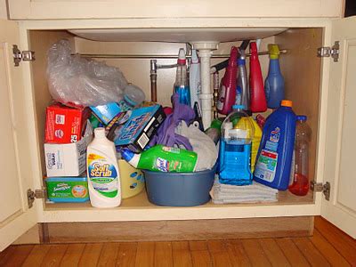 It's also typically more functional to have one single lower cabinet underneath the sink with french doors in essence, rather than 2 separate cabinets, or doors that are separated by part of the face frame. Under Kitchen Sink Cabinet Organization: Ideas You Can Use