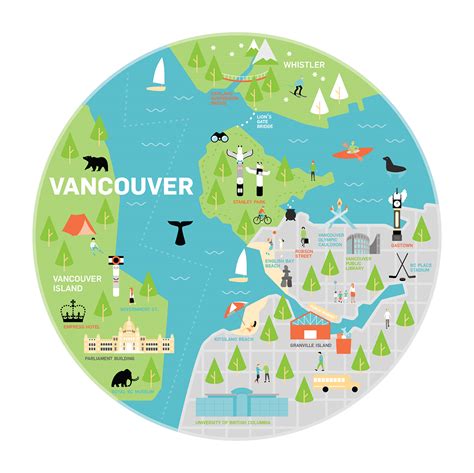 Illustrated Maps Of Canadian Tourist Attractions On Behance