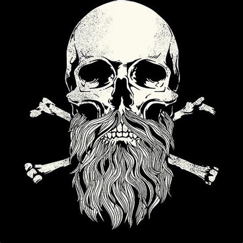 Bearded Skull Beard Skull Skull And Crossbones Beard Bearded