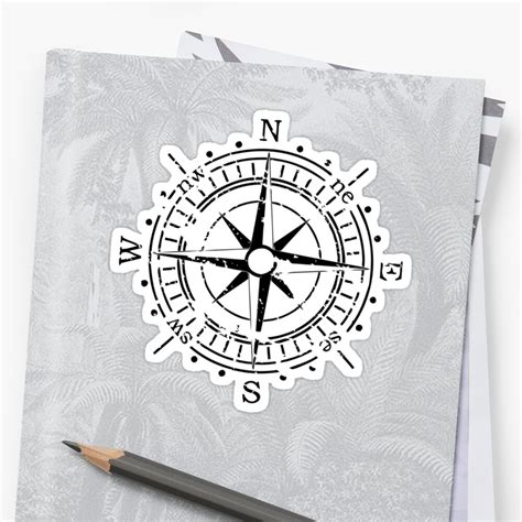 Follow Your Compass Stickers By Randomraccoons Redbubble