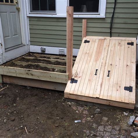 Does your basement have a bulkhead cellar door? Celler Doors & PermEntry Basement Stairs Precast Concrete ...