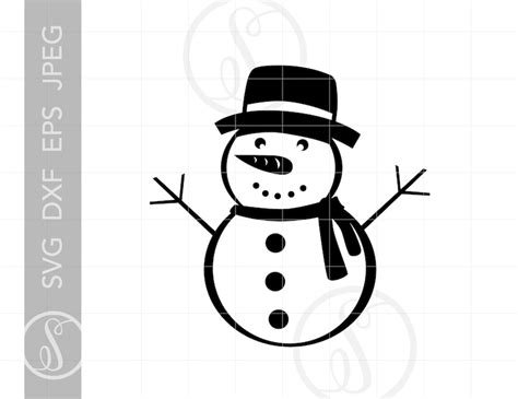 snowman svg snowman clipart snowman silhouette cut file etsy