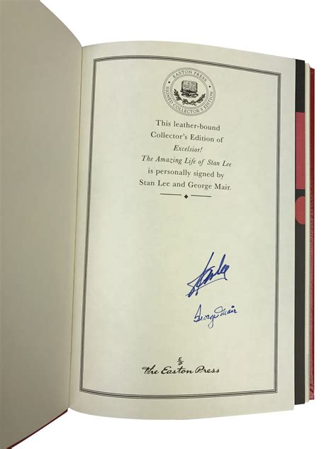Stan Lee Signed ‘excelsior The Amazing Life Of Stan Lee The