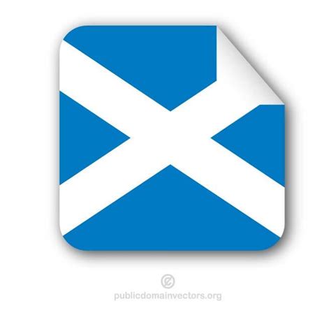 Square Sticker Scottish Flag Royalty Free Stock Svg Vector And Clip Art