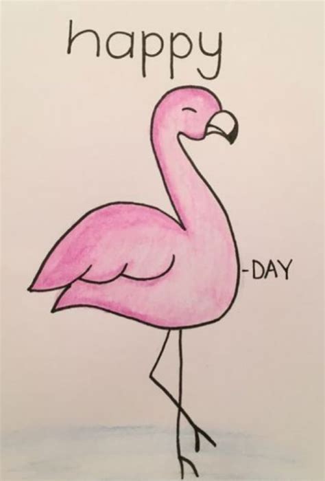 Cute Drawing Of Flamingo In 2020 Drawings Cute Drawings Flamingo