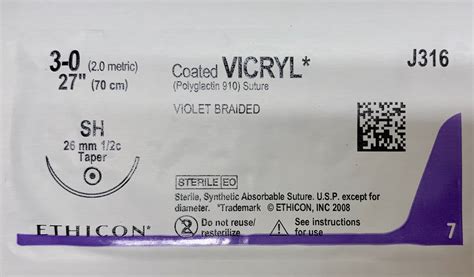 Vicryl Sutures 3 0 Met 20 Consumers Choice Medical