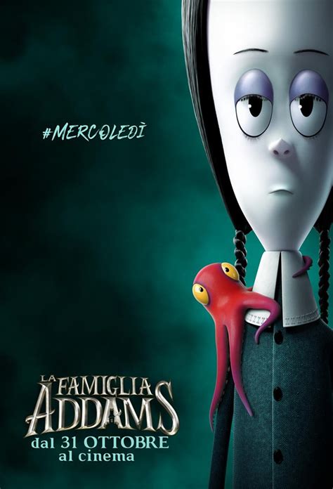 La Famiglia Addams Character Poster Per Il Personaggio Di Mercoledì
