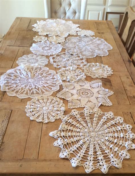 Doilies Displayed In A Modern Way Vintage Crochet Vintage Lace Quilt