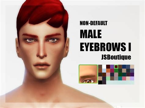 Non Default Male Eyebrows With 38 Swatches Found In Tsr Category