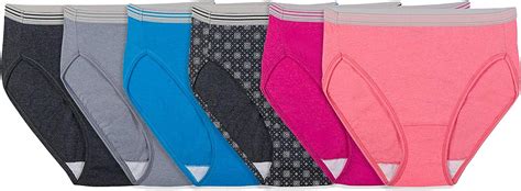 Fruit Of The Loom Womens Womens Plus Heather Assorted Cotton Hi Cut
