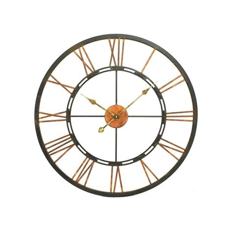 Buy This Black And Gold Skeleton Wall Clock From Fusion Living