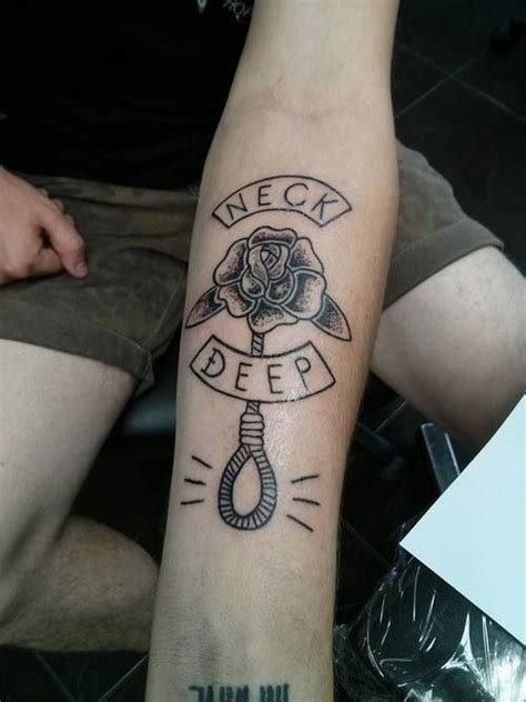 Neck Deep Deep Tattoo Traditional Tattoo Neck Rope Tattoo