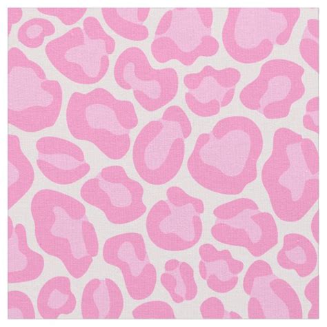 Pastel Pink Leopard Animal Print Pattern Fabric Zazzle