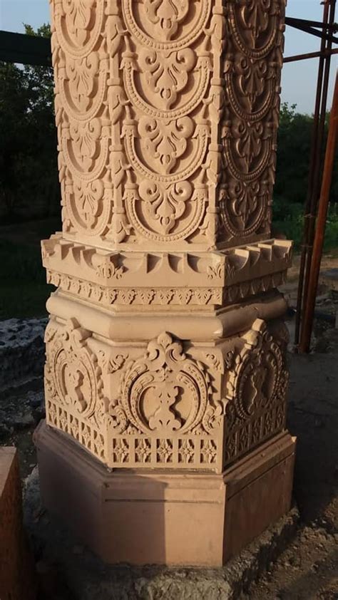 Carved Designer Stone Pillar Rs 1250cubic Feet Rb Marble And Granites