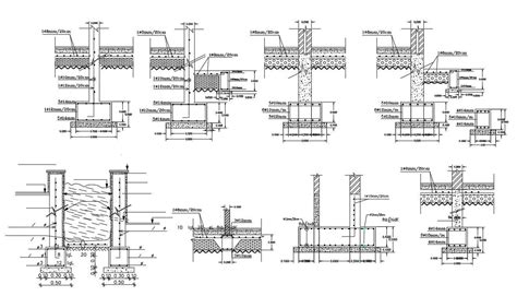 Column Foundation Design With Plinth Structural Drawing Cadbull