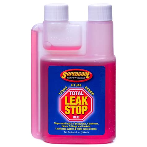 R134a And 1234yf Total Leak Stop With Uv Dye 8oz Treats 4 Vehicles