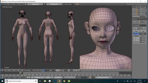 blender 3d female character modeling for animation and game blender 2 7x kelly 3d model 20