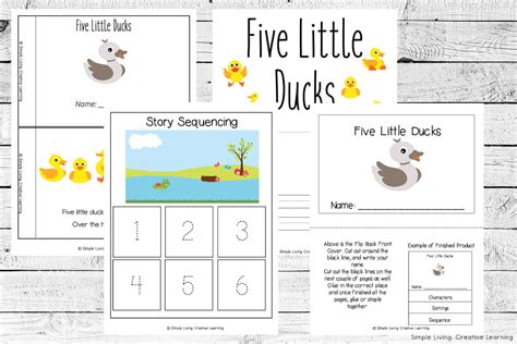 Five Little Ducks Printables Simple Living Creative Learning