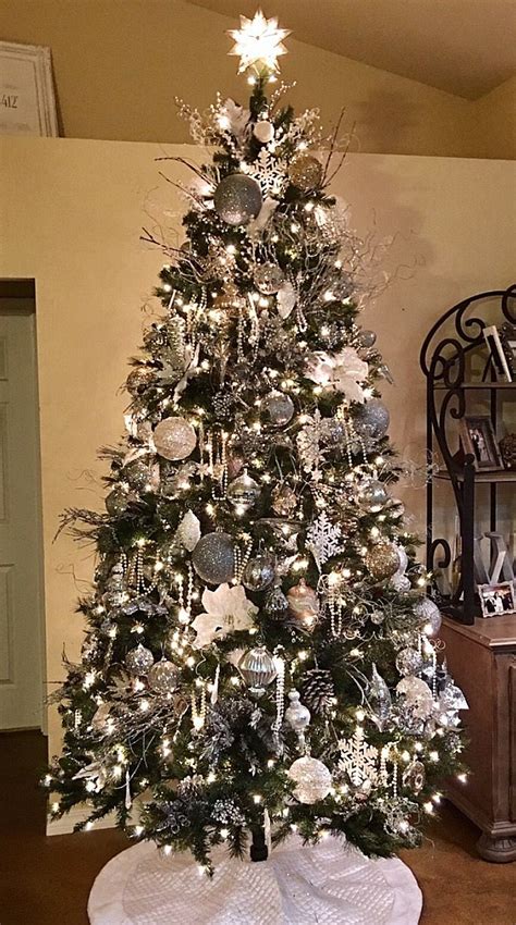 30 Silver White Christmas Tree Decoomo