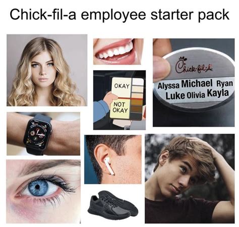 Chick Fil A Employee Starter Pack Rstarterpacks Starter Packs Know Your Meme