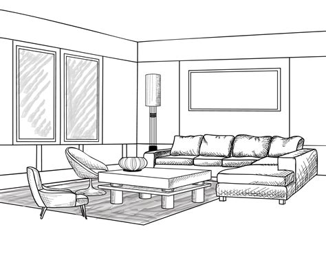 Top More Than 149 Living Room Drawing Best Vn