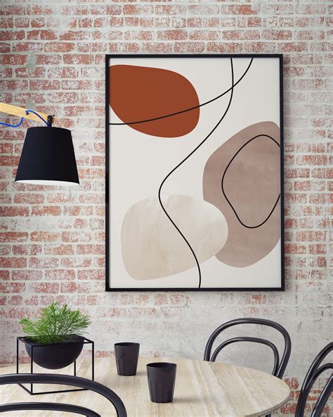 Mid Century Modern Printable Wall Art Abstract Neutral Colors Etsy In