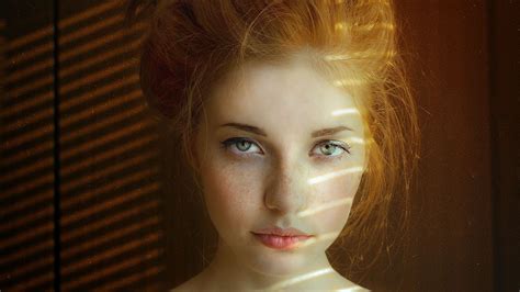 Wallpaper Face Redhead Model Portrait Dress Freckles Fashion