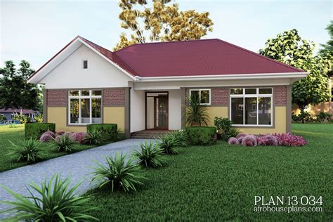 Simple 2 Bedroom House Plan 13034 Afrohouseplans Com