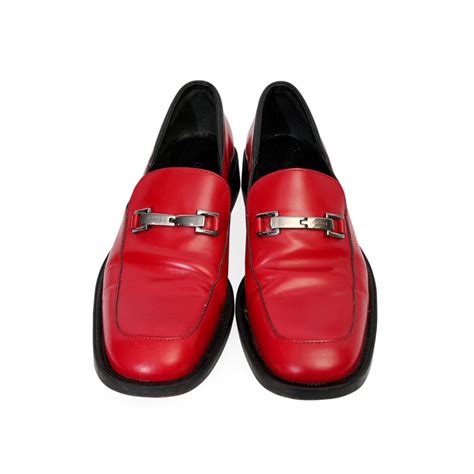 Gucci Leather Loafers Red S 38 5 Luxity