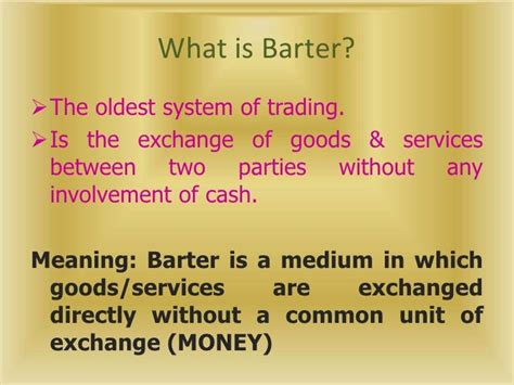 Barter The Know How