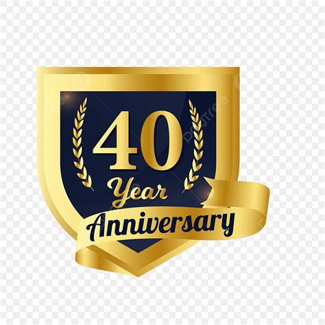 40th Anniversary Vector Hd Images 40th Year Anniversary Badge Logo