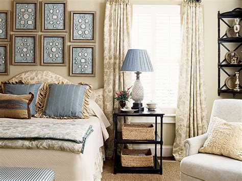 French master bedroom features light taupe walls framing a taupe tufted headboard on queen bed dressed in white ruffle bedding and white ruffle bed skirt flanked by cream french nightstands topped. Seasons for All at Home: Bedrooms in Blue, Taupe, & White