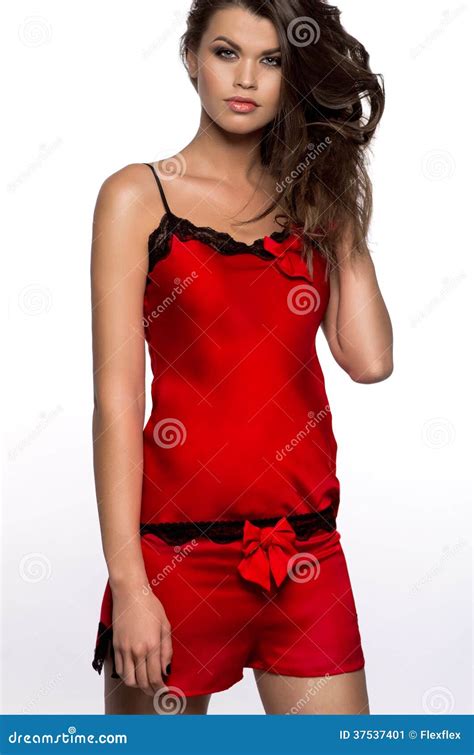 Beautiful Woman In Sex Sleepwear Stock Image Image Of Pretty Lingery