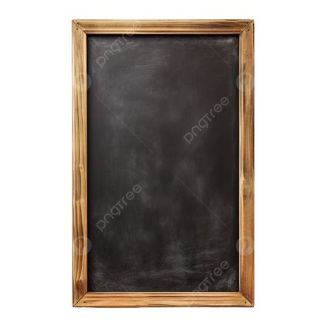 Black Chalkboard With Wooden Frame Back Background Banner Png