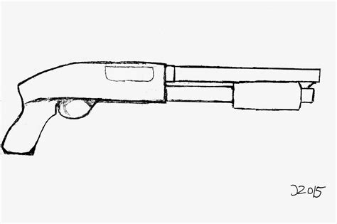 12 Gauge Shotgun Shell Mole Trap Sketch Coloring Page