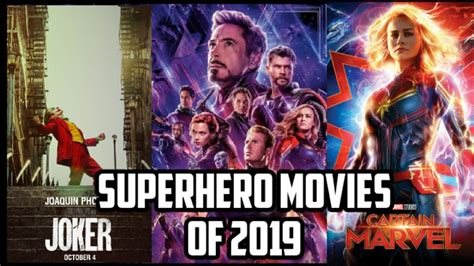All Comic Book Superhero Movies Of 2019 Ranked Youtube