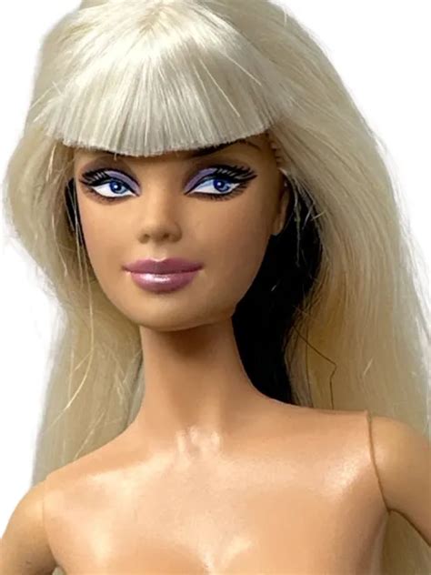 NUDE BARBIE 2007 Top Model Blonde Black Hair Model Muse Mackie Doll For