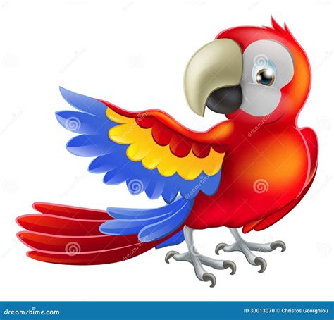 Ilustração Vermelha Do Papagaio Do Macaw Ilustração do Vetor Ilustração de papagaio