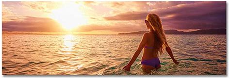 Bikini Women With Sunset Nude Woman Oil Painting On Canvas Posters And