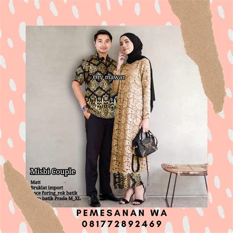 Terkait dengan desain dari pakaian sarimbit batik ini juga beragam sehingga anda bisa memilih sesuai dengan kebutuhan anda. Model Baju Kebaya Batik Couple Tunik Sarimbit Kombinasi ...